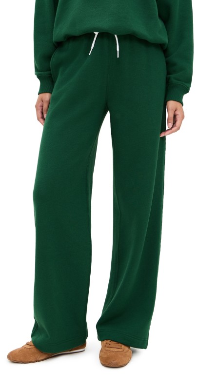 Polo Ralph Lauren Arctic Fleece Knit Open Ankle Sweatpants Northwest Pine