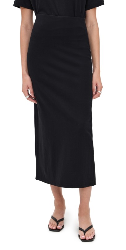 Z Supply Gail Midi Skirt True Black