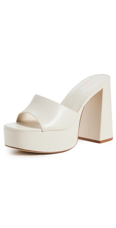 Larroudé Dolly Mules Ivory