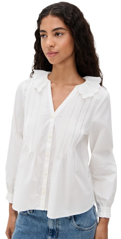 Birds of Paradis Francine Blouse White