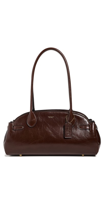 Coach Glazed Leather Empire Carryall Bag 34 Mapl