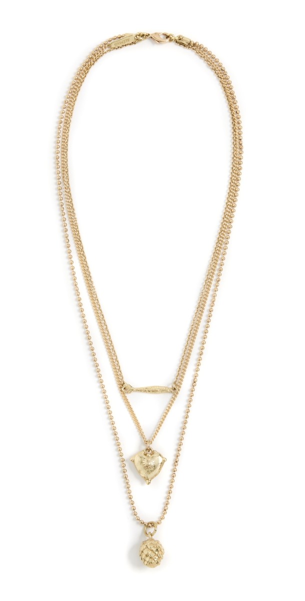 ALÉMAIS Tesori Multi Chain Charm Necklace Gold
