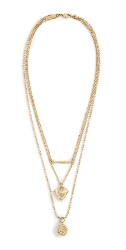 ALÉMAIS Tesori Multi Chain Charm Necklace Gold