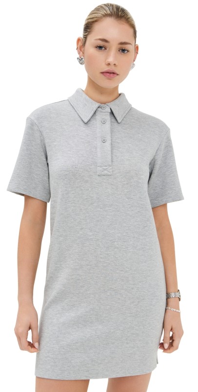 LE BOP Solene Polo Dress Heather Grey
