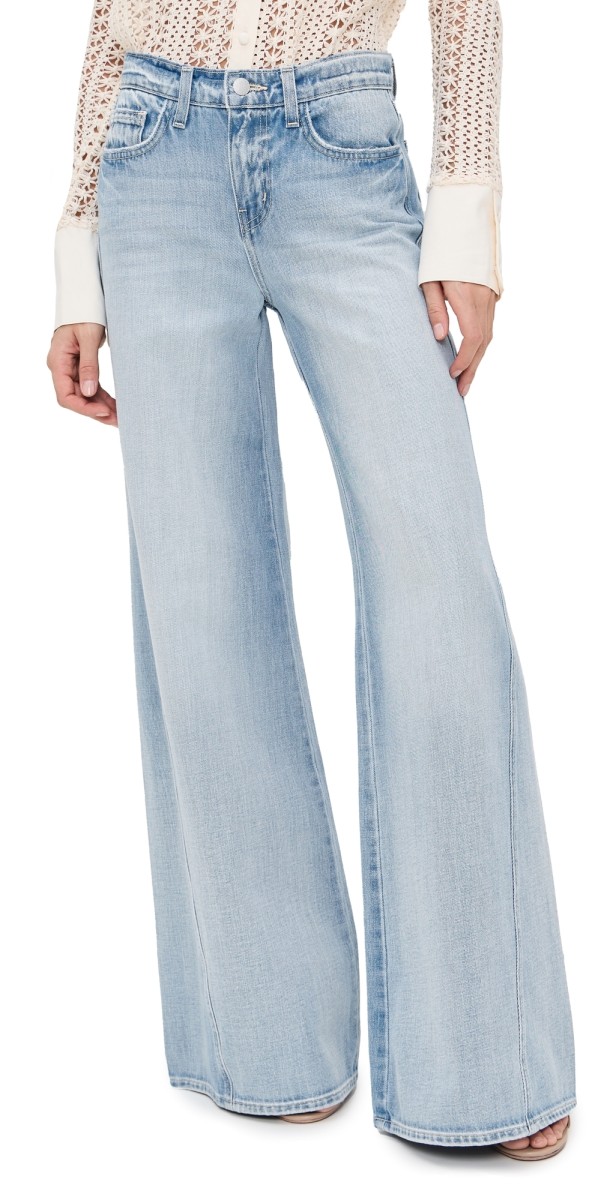 L'AGENCE Beau T-Seam Wide Leg Jeans Fontana