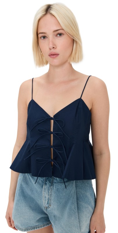 Sea Emmet Poplin Tank Top Navy