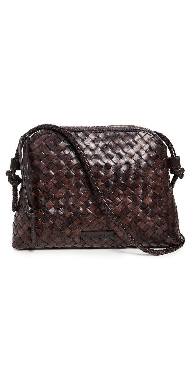 Loeffler Randall Mallory Woven Crossbody Bag Chocolat