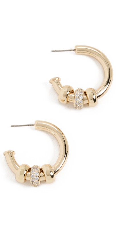 Roxanne Assoulin The Slider Earrings Shiny Gold/Clear