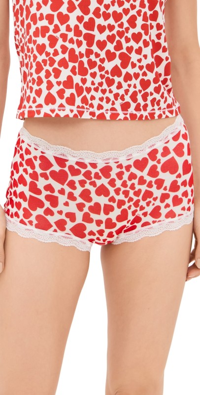 Stripe & Stare Stripe & Stare x RIXO Hipster Panties Ivory Loveheart