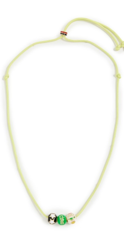 Clare V. Beaded Cord Necklace Mult