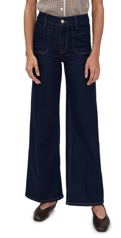 FRAME Le Slim Palazzo Modernist Pocket Jeans Rinse