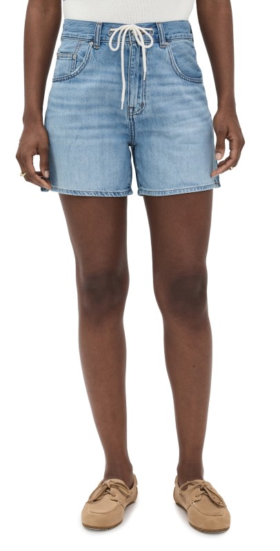 Madewell Drawstring Jean Shorts Hambley Wash