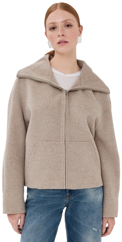 Acne Studios Wool Cashmere Double Jacket Oatmeal Melange