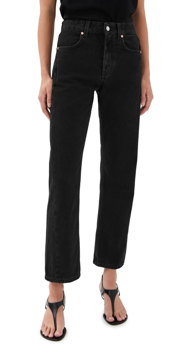 Bite Studios Curved Organic Cotton Denim Jeans Washed Black