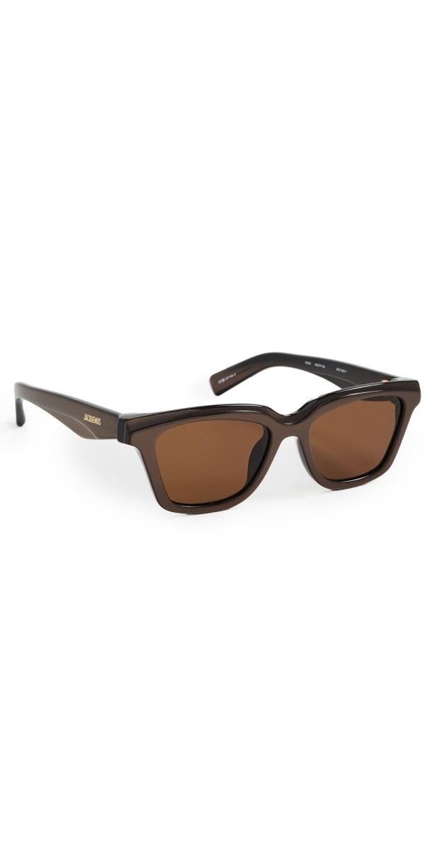 Jacquemus Carre Sunglasses Metallic Brown/Gold/Brow