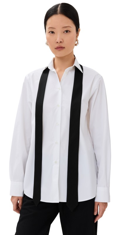 Róhe Detachable Tie Shirt Optic White