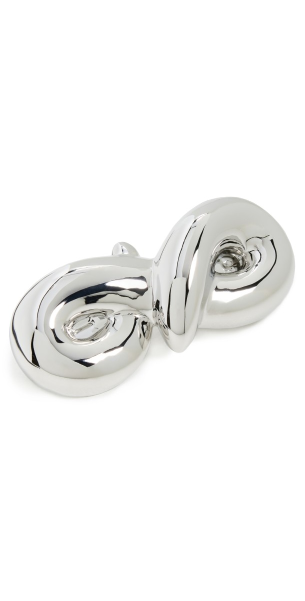 LELET NY Glossy Mega Loop French Barrette Rhodium