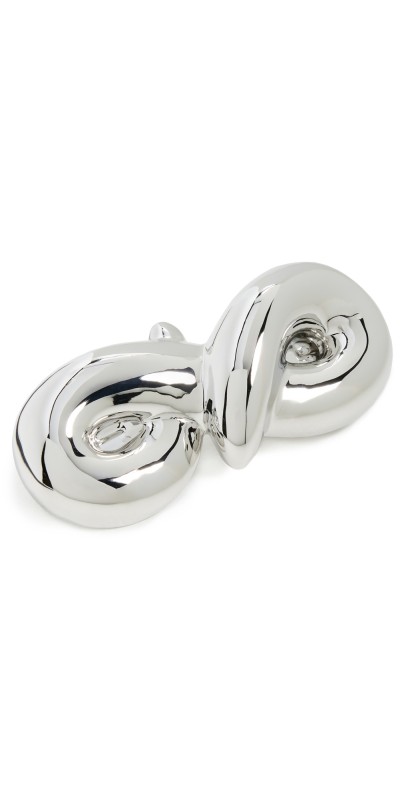 LELET NY Glossy Mega Loop French Barrette Rhodium