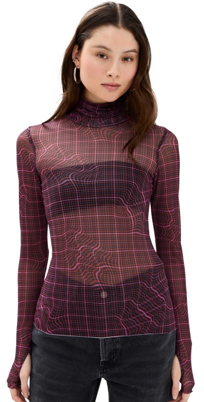 AFRM Zadie Blouse Twisted Plaid