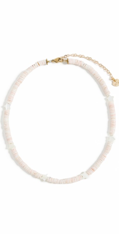 Hijas de Puka Pink Sea Shell Puka Necklace Pink