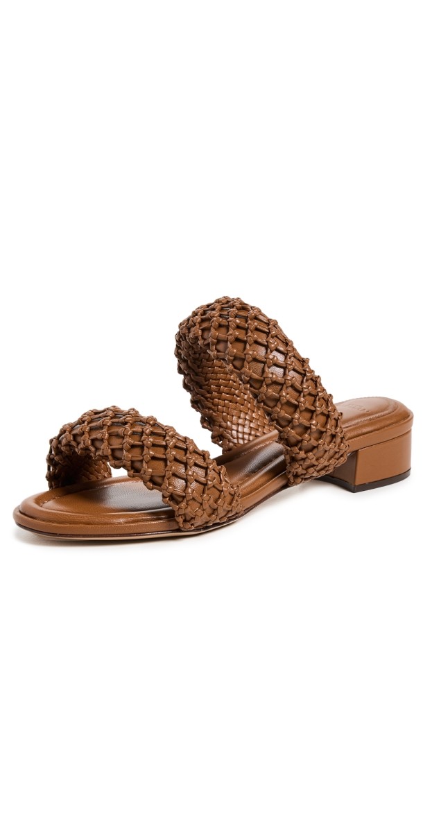 Alexandre Birman Lilla Woven 30mm Sandals Espresso