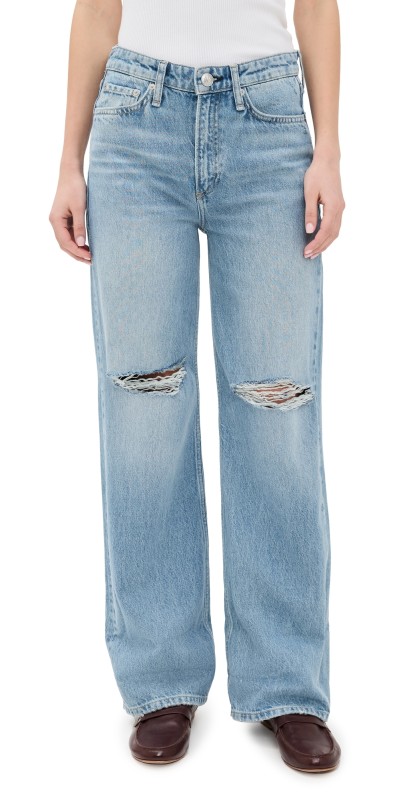 rag & bone Logan Mid-Rise Wide Leg Jeans Ludlow