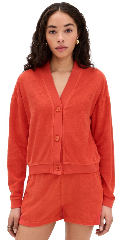KULE The Terry Bay Cardigan Poppy
