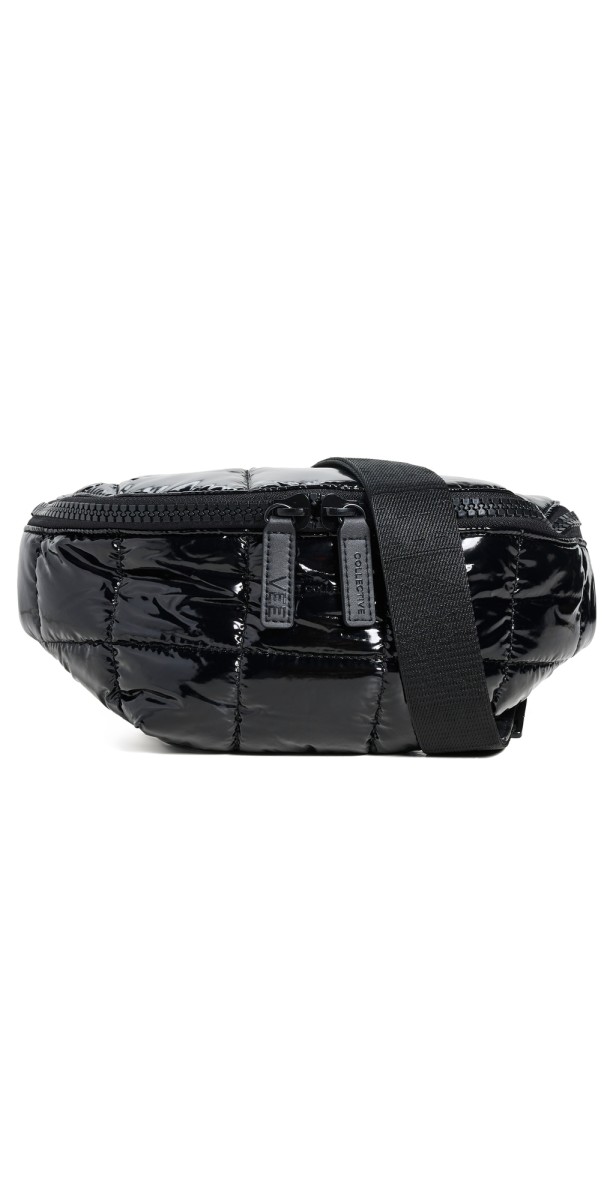 Vee Collective Porter Sling Black Vinyl Bag Black Vinyl