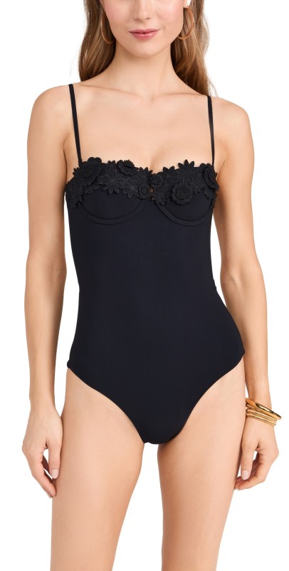 Zimmermann Everley Embroidery One Piece Black
