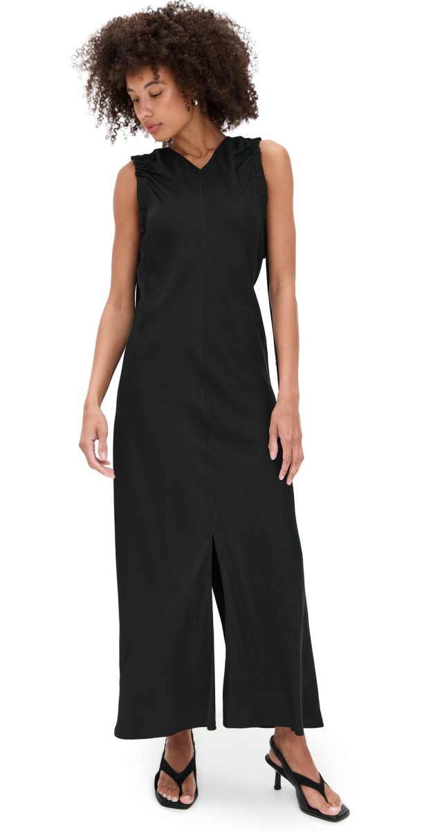 Helmut Lang Ah Ruched Dress Black