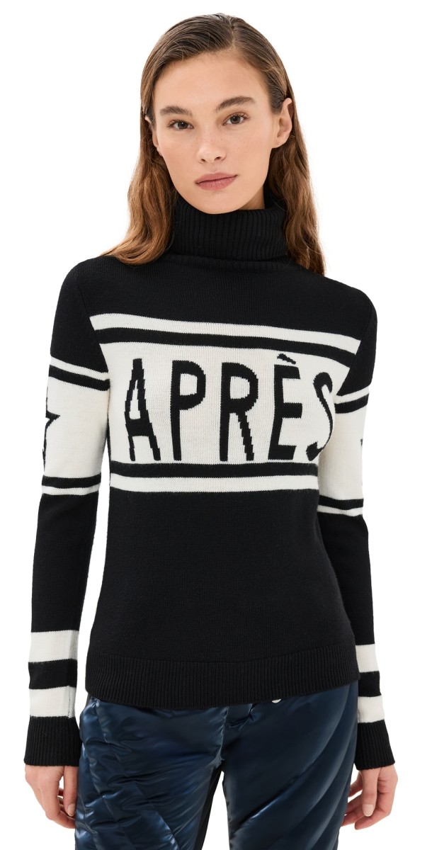 Perfect Moment Apres Sweater Black/Antique White/Toffee