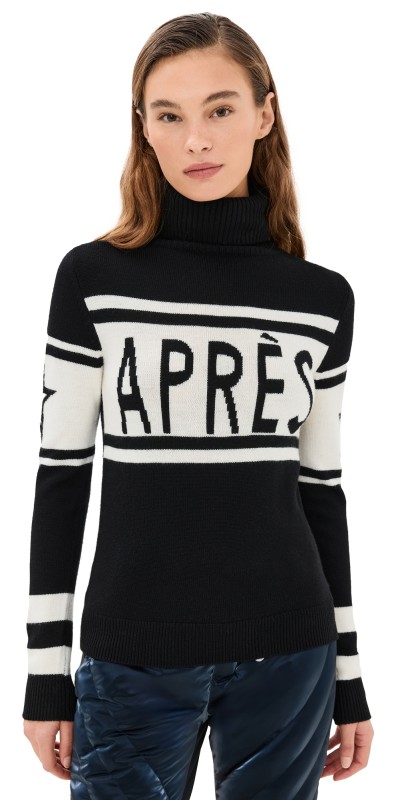 Perfect Moment Apres Sweater Black/Antique White/Toffee