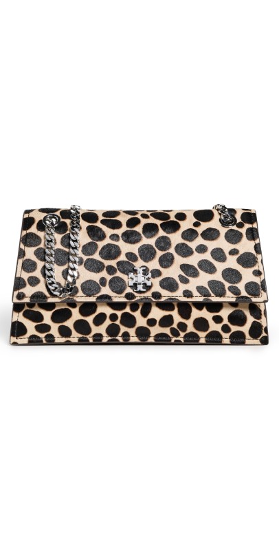 Tory Burch Kira Turn-Lock Haircalf Shoulder Bag Trench/Black