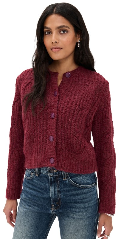 Tanya Taylor Hale Cardigan Raisin