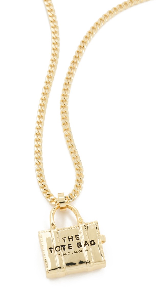 Marc Jacobs The Tote Bag Necklace LIGHT ANTIQUE GOLD