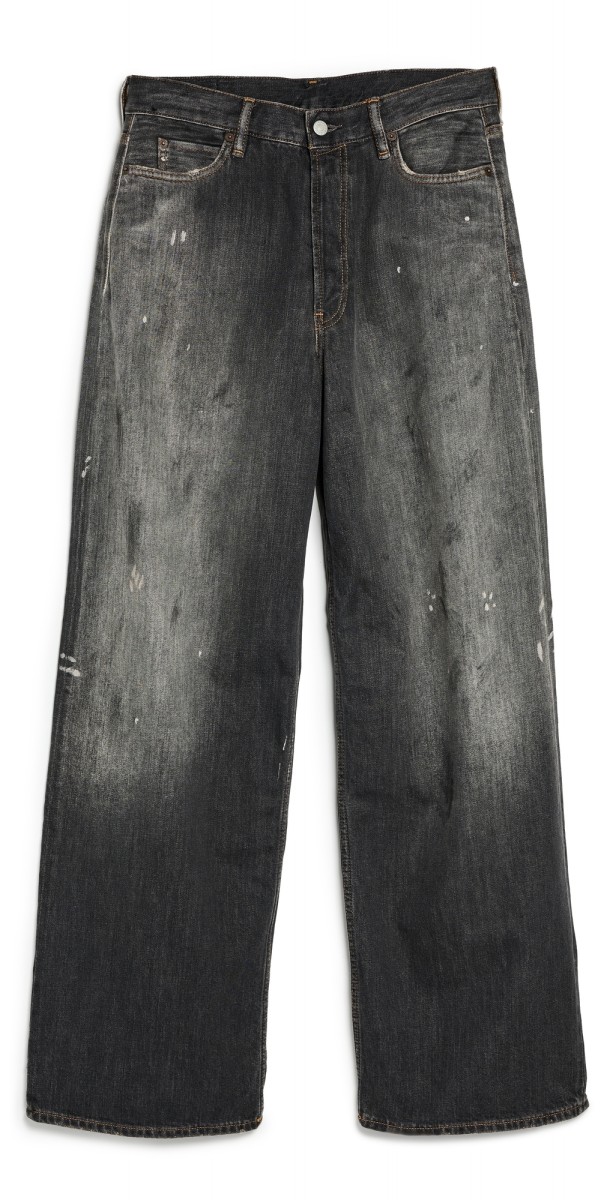 Acne Studios 1981 U Black Trafalgar Loose Fit Jeans Black