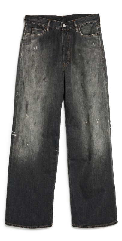 Acne Studios 1981 U Black Trafalgar Loose Fit Jeans Black
