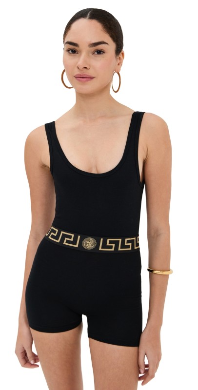 Versace Jersey Topeka Bi-stretch Jumpsuit Black
