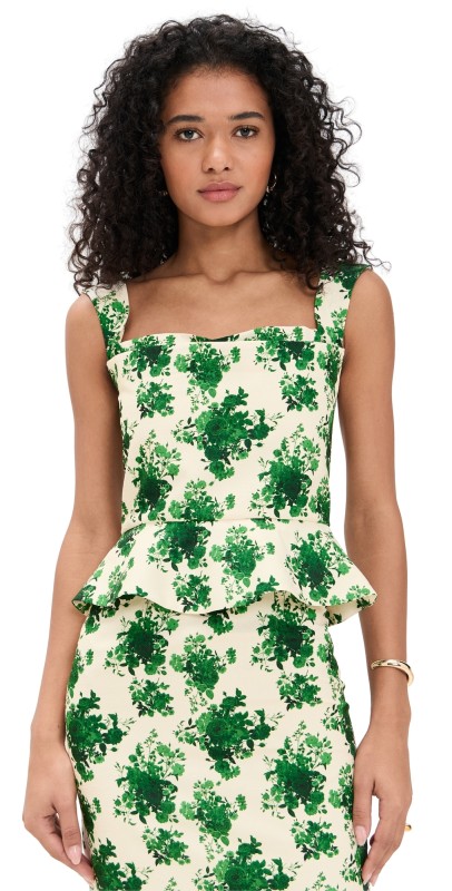 Damaris Bailey Celeste Top Green Floral