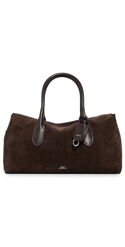 Polo Ralph Lauren Suede/Leather Medium Satchel Chocolate/Tobacco