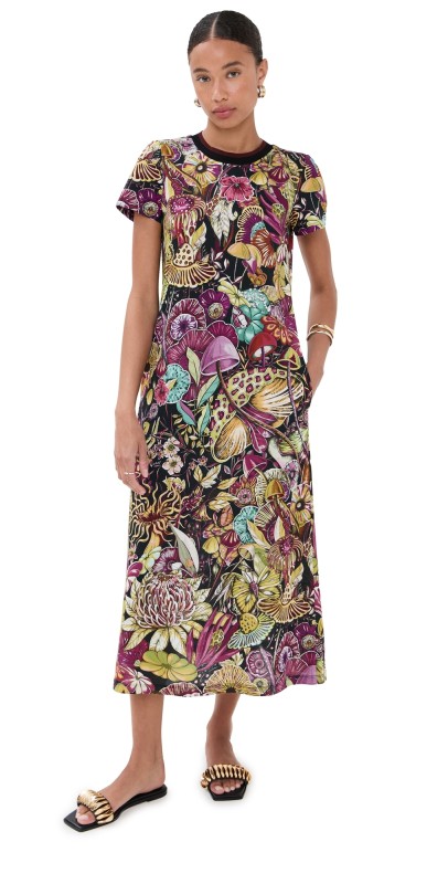 La DoubleJ Sporty Swing Dress Dark Base Fungi