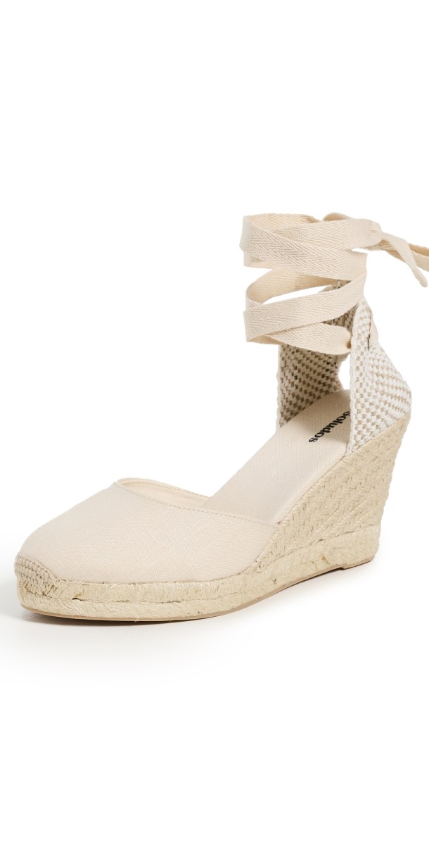 Soludos Marseille Wedges Ivory