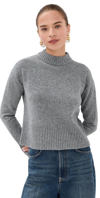 Veronica Beard Andi Sweater Medium Heather Grey