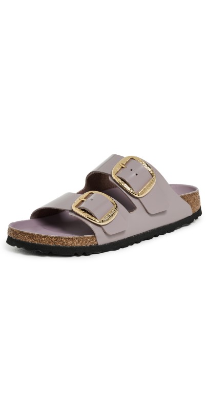Birkenstock Arizona Big Buckle High Shine Hammered Sandals Faded Purple