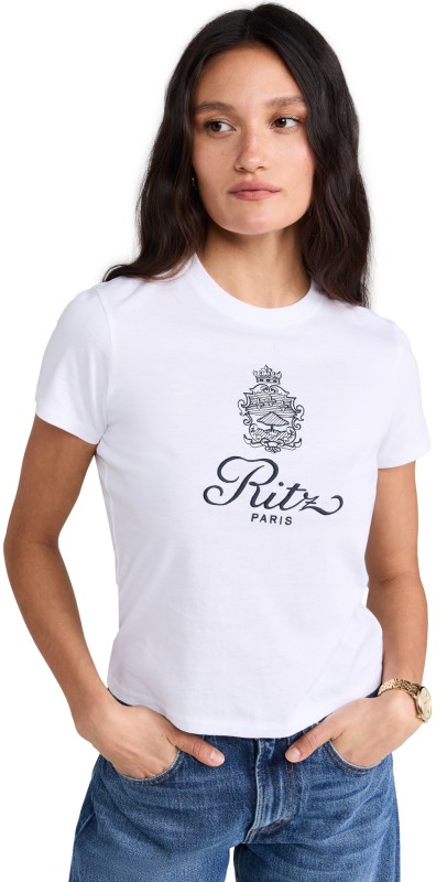 FRAME FRAME x Ritz Paris Baby Tee White