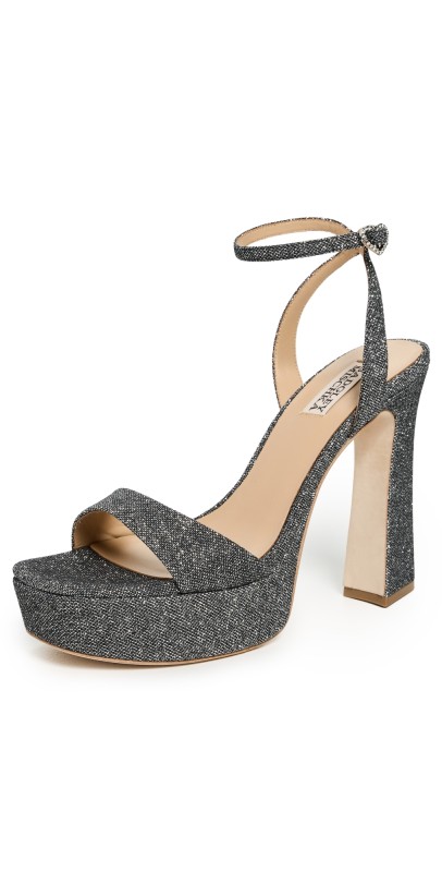 Badgley Mischka Caia Pumps Pewter Glitter