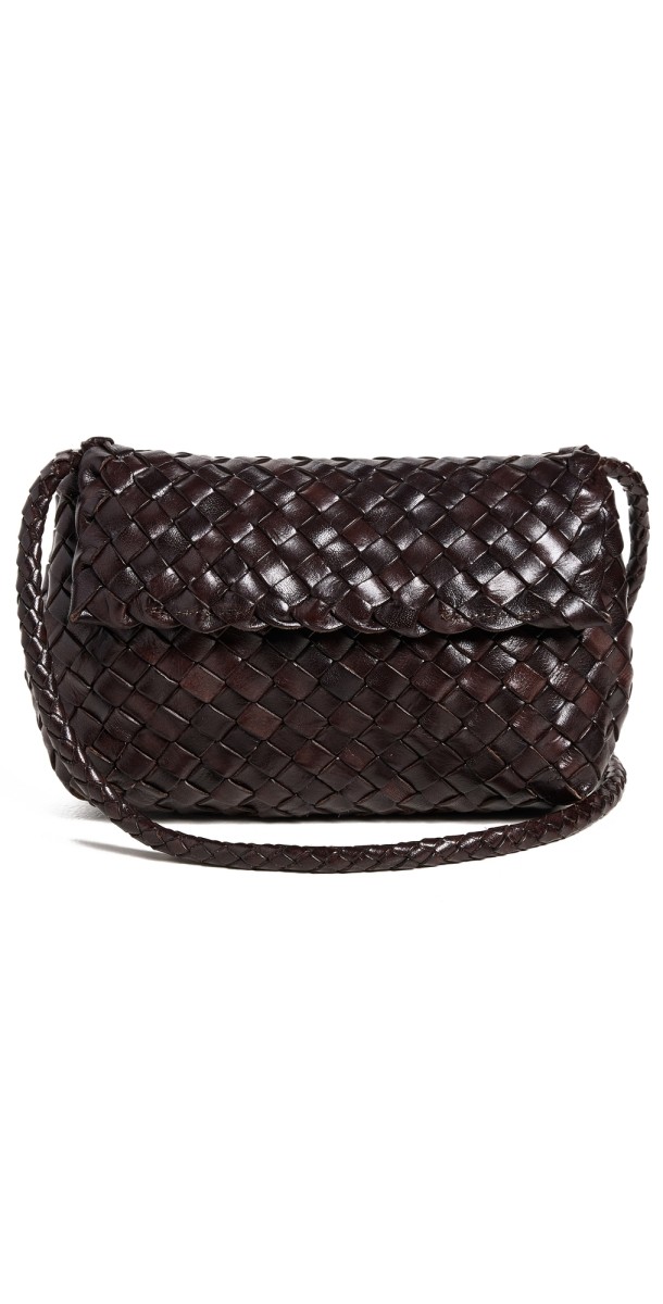 Loeffler Randall Vinnie Mini Woven Crossbody Bag Chocolat