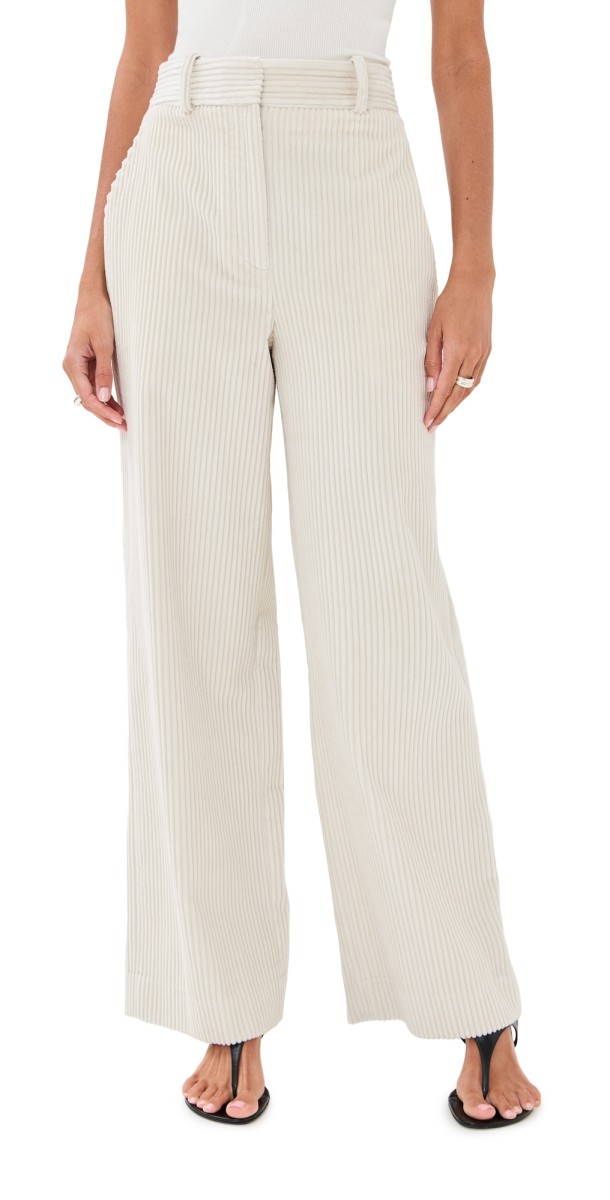 Proenza Schouler Lidie Pants in Corduroy Ecru