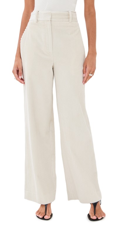 Proenza Schouler Lidie Pants in Corduroy Ecru