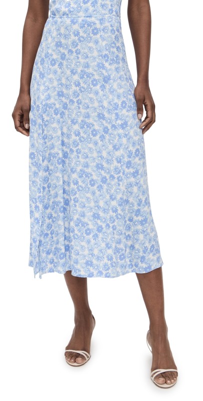 Reformation Zoe Skirt Blue Daisy